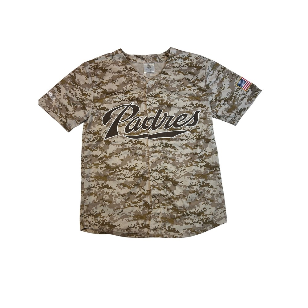 San Diego Padres Matt Kemp 27 Camo Baseball Jersey Mens Small MLB Military